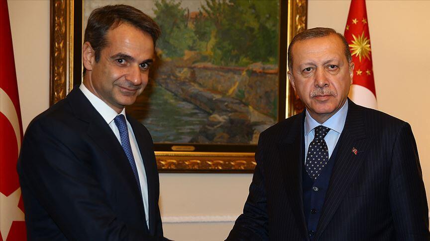 Son dakika haberi: Cumhurbaşkanı Erdoğan, Yunanistan Başbakanı Miçotakis ile görüştü