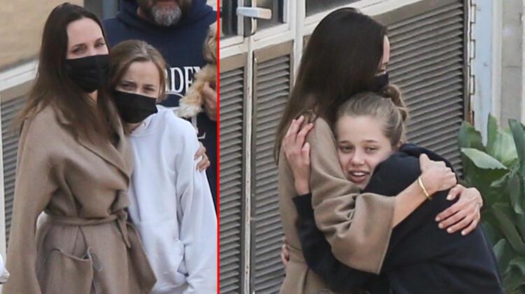 Yıllar önce önlem olarak iki göğsünü de aldırmıştı:  Angelina Jolie’yi hastane kapısında çocukları böyle karşıladı