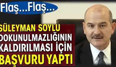 Süleyman Soylu, Yasama Dokunulmazlığının Kaldırılması İçin TBMM’ye Başvurdu