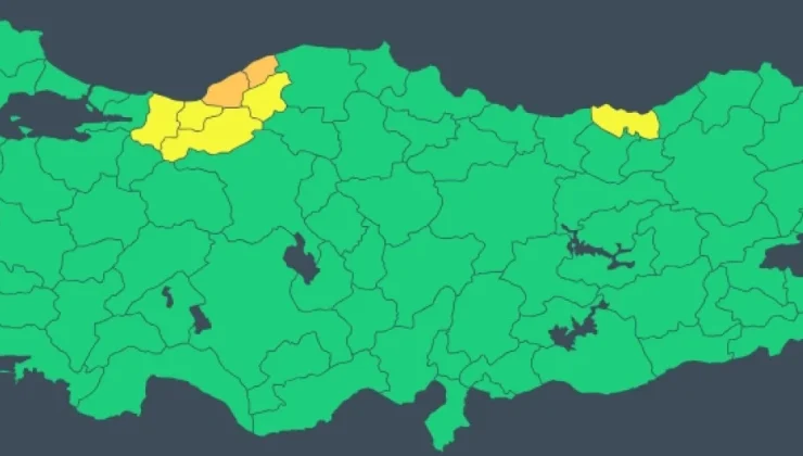 AFAD’DAN 2 İL İÇİN TURUNCU, 5 İL İÇİN SARIMODLU YAĞIŞ UYARISI