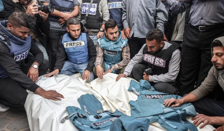 “İsrail Gazze’de Basın Emekçilerini Hedef Alıyor: 188 Gazeteci Katledildi”