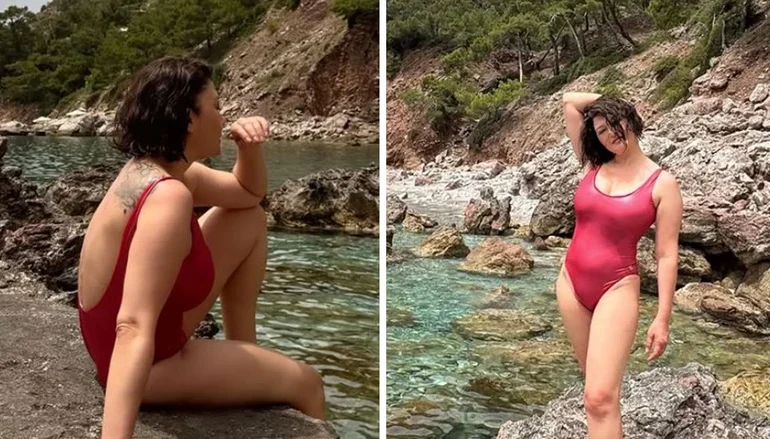 NURGÜL YEŞİLÇAY TATİL SEZONUNU AÇTI!