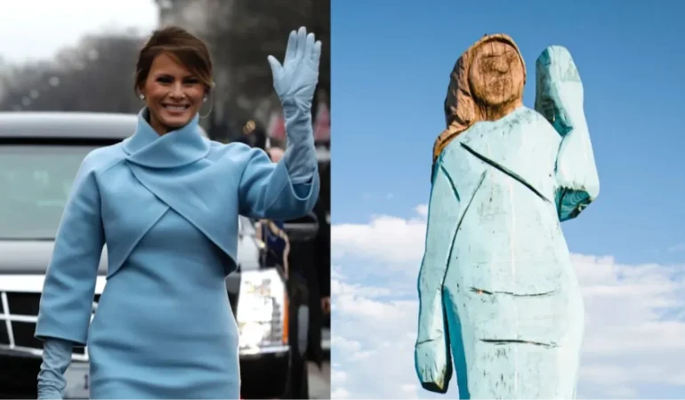 MELANIA TRUMP’IN SLOVENYA’DAKİ BRONZ HEYKELİ ÇALINDI!