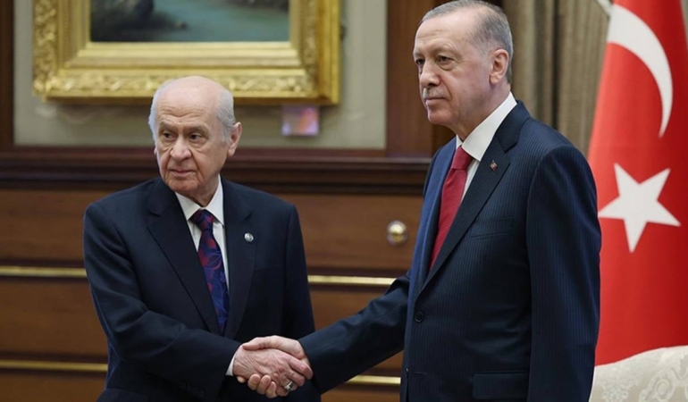 Devlet Bahçeli, Cumhurbaşkanı Recep Tayyip Erdoğan’ı Konutunda Ağırladı